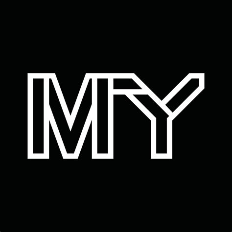MY Logo monogram with line style negative space 16572860 Vector Art at ...