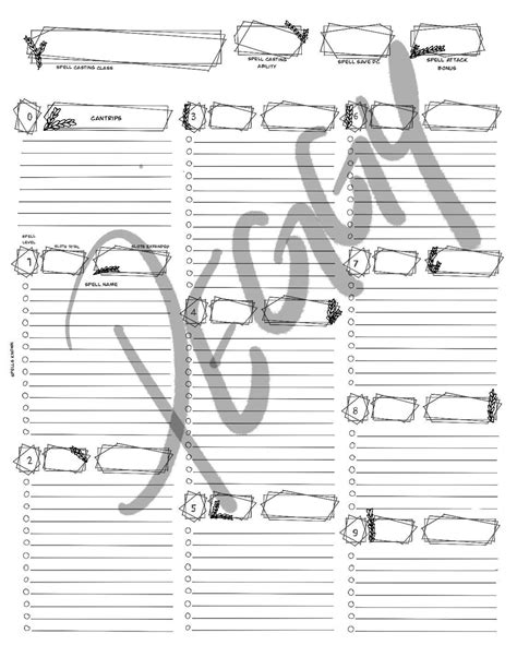 Dnd Character Sheet - Etsy