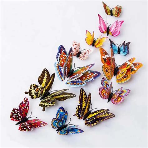 Pegatinas De Pared D Con Mariposas Luminosas Reflectantes Buy De