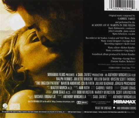 The English Patient Soundtrack (1996) - Gabriel Yared