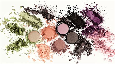 A Palette Trendy Eye Shadows Isolated On White Background Makeup