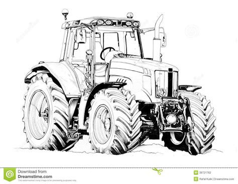 Tractor Outline Drawing at PaintingValley.com | Explore collection of ...