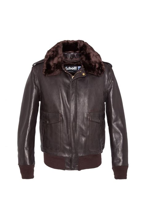 Schott Blouson Cuir Aviateur Mythique Usa Schott Sm Marron