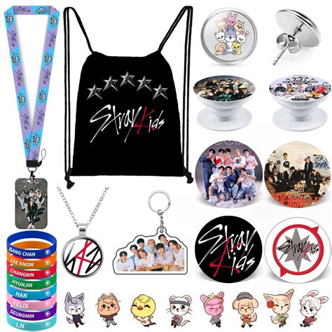 amazoncom etel  stray kids gifts set including drawstring bag