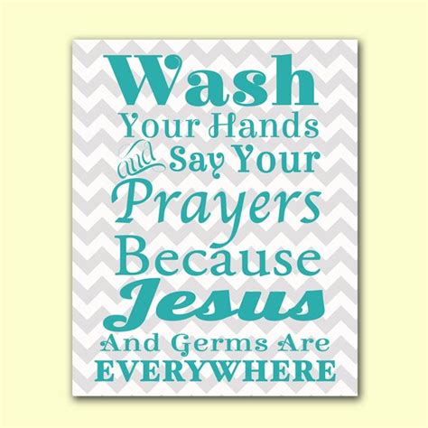 Wash Your Hands Say Your Prayers Bathroom Wall By Purplechicklet