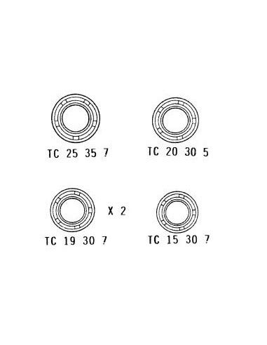 JUEGO 5 RETENES MOTOR VESPINO F9 50