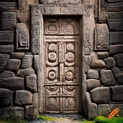 Ancient Stone Door With Yoruba Yemoja Goddess Engraving On Craiyon