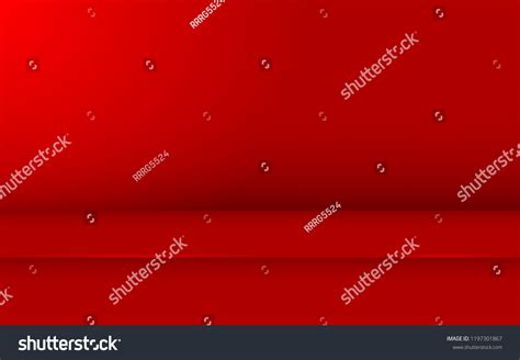 Vectorempty Vivid Red Color Studio Table Stock Vector Royalty Free