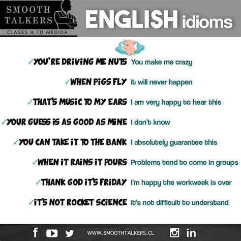 Hoy traemos unos de los idioms más comunes en inglés Los conocías