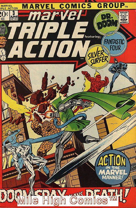 MARVEL TRIPLE ACTION 1972 Series 3 Very Fine Comics Book Comic