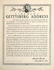 Lincoln's Gettysburg address | Open Library