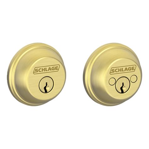 Schlage B62 Satin Brass Double Cylinder Deadbolt B62 608