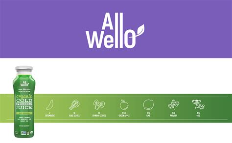 Allwello Organic Cold Pressed Juice Drinks With Real Fruits