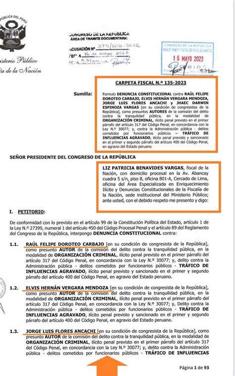 Adama On Twitter Fn Patricia Benavides Present Ante El Congreso