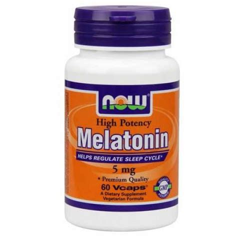 NOW Melatonin 5mg 60 Vege Caps