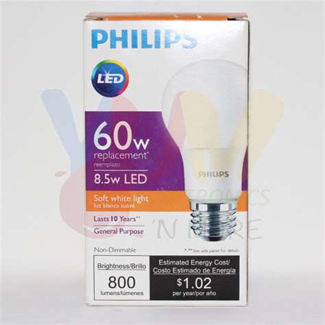 Philips 60w Equivalent Soft White A19 Led 85w Light Bulb Ebay