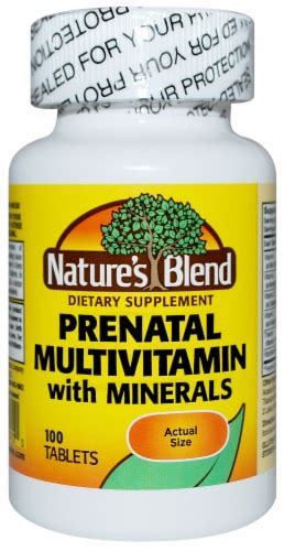 Nature S Blend Prenatal Multivitamin With Minerals Tablets 1 Ralphs