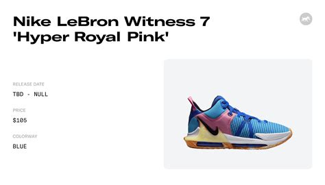 Nike Lebron Witness Hyper Royal Pink Dm Release Info