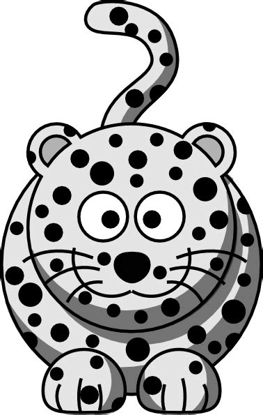 Cartoon Snow Leopard Clip Art at Clker.com - vector clip art online, royalty free & public domain