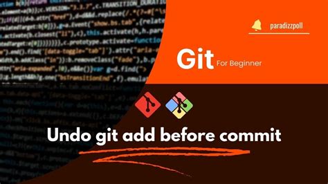 Undo Git Add Before Commit How To Youtube