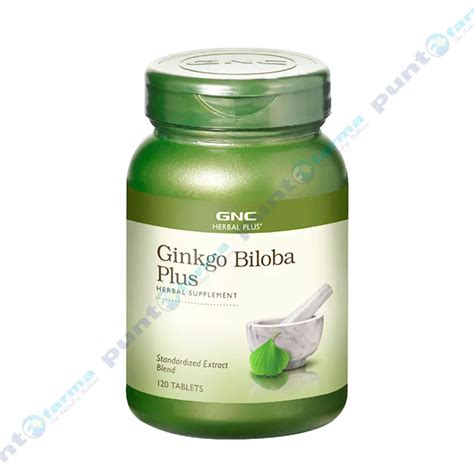 Ginkgo Biloba Plus Suplemento Gnc Frasco De 120 Tabletas Punto Farma