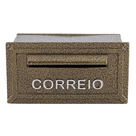 Caixa de Correio para Grade e Muro Alumínio Dourado 14x27x18cm Black