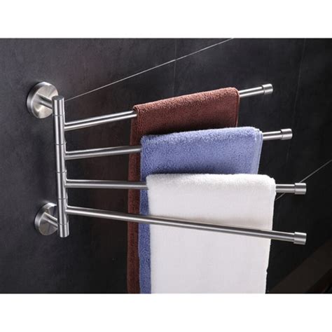 Muur Gemonteerde Swivel Handdoek Bar Rvs Arm Bad Grandado