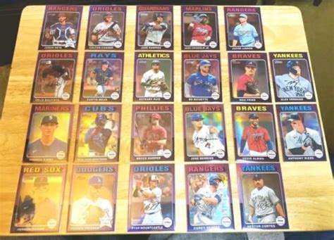 Topps Heritage Chrome Purple Hot Box Refractor Lot Cards