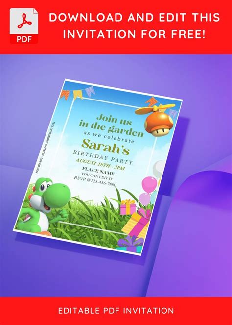 Get Free Editable Pdf Calling All Gamers Super Mario Birthday