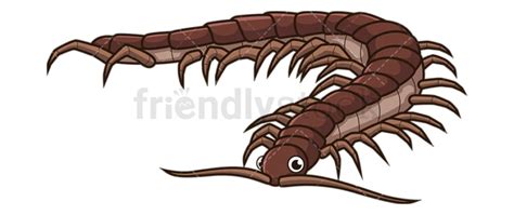 Cute Centipede Cartoon Vector Clipart Friendlystock