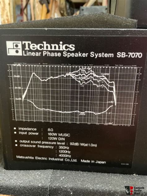 Technics Sb Linear Phase Speakers Made In Japan In Excellent Shape