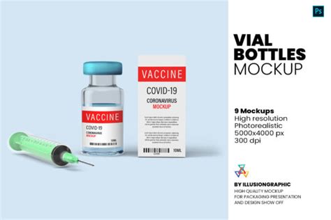 1 Vial Mock Up Designs And Graphics