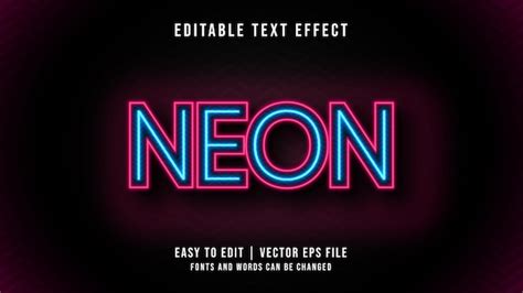 Premium Vector Neon Text Effect