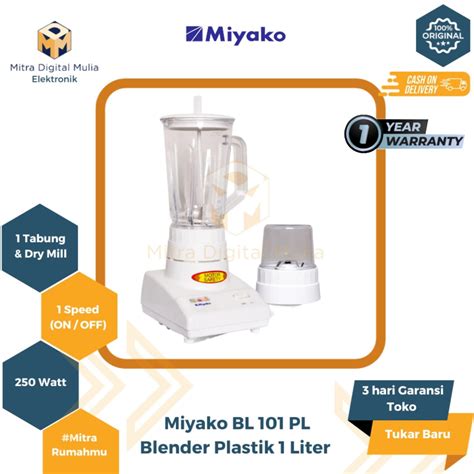 Jual Miyako BL 101 PL Blender 2 In 1 BL101PL Gelas Dan Dry Mill