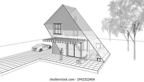 Small Modern House 3d Illustration Stock Illustration 1942322404 ...