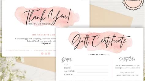 12 Printable Gift Cards for Your Business