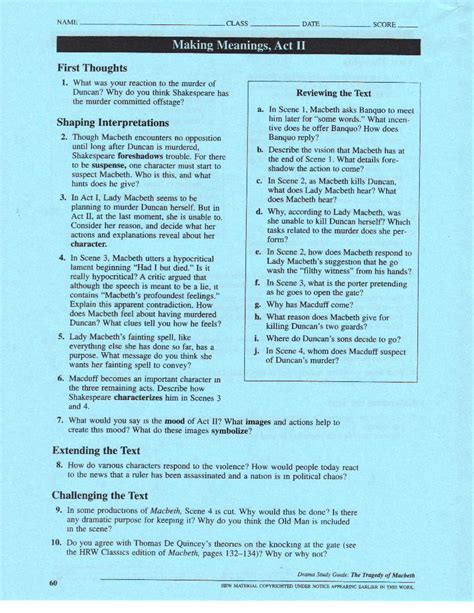 PDF Macbeth Study Questions Acts 1 5 2 4 PdfMaking Meanings Act IV A