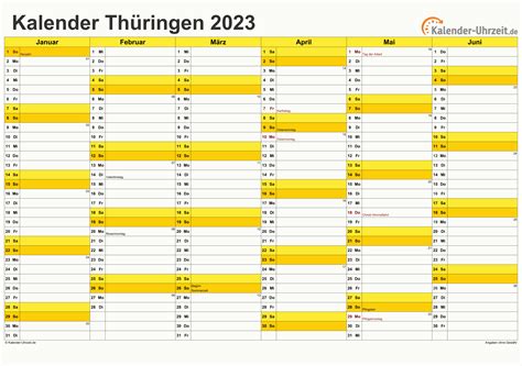 Feiertage Th Ringen Kalender