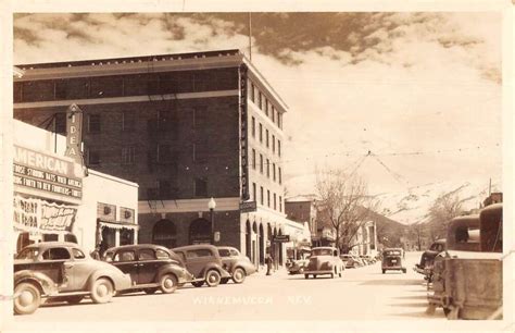 Winnemucca Nevada Street Scene Real Photo Vintage Postcard Aa46921