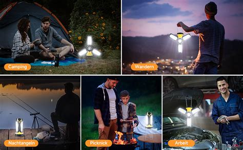 ONEFIRE Campinglampe LED Campinglampe Aufladbar 400LM Camping Lampen 6