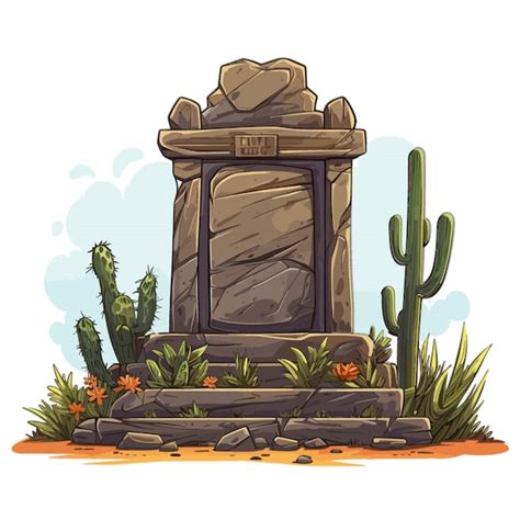 Premium Vector Tombstone Vector On White Background