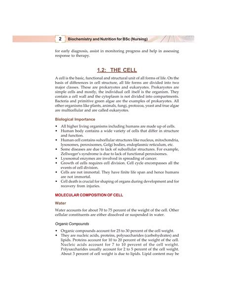 Biochemistry And Nutrition Bsc Nursing Gnm Pdf