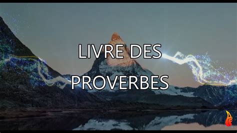 Livre Des Proverbes K Youtube