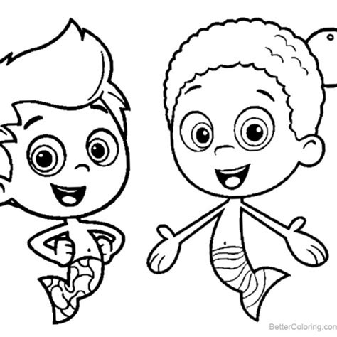 Bubble Guppies Coloring Pages Deema and Car - Free Printable Coloring Pages