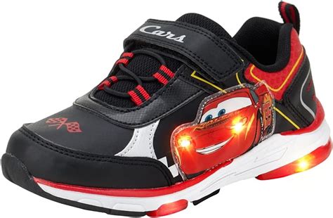 Amazon.com | Disney Boys' Pixar Cars Sneakers – Light-Up Lightning ...