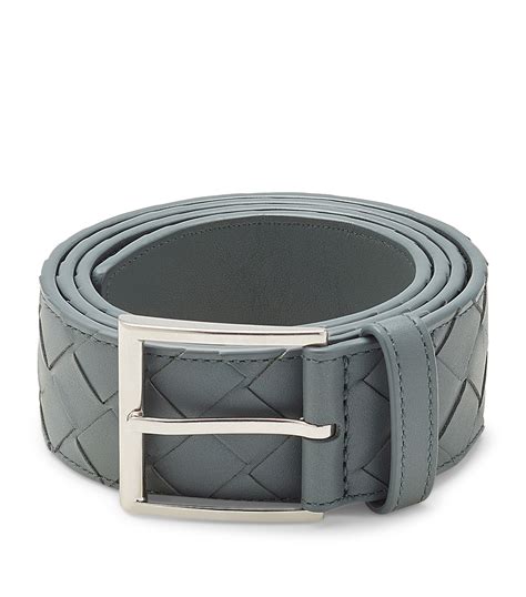 Bottega Veneta Leather Intrecciato Belt | Harrods US