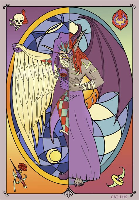 Art Oc Tarot Card The Devil And The Fool By Catilus R Dnd