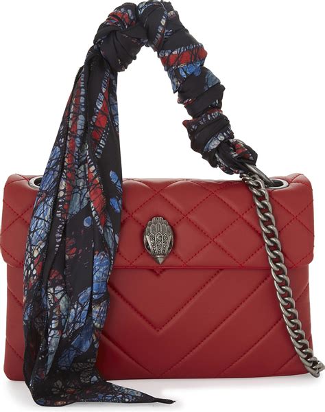 Kurt Geiger Kensington Quilted Leather Shoulder Bag in Red | Lyst