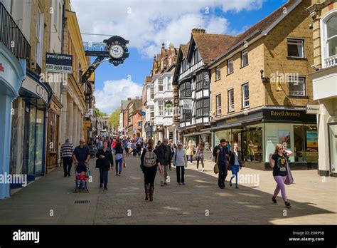 The High Street In Winchester Hampshire England Uk Stock Photo Alamy