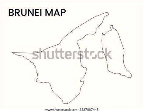 Map Brunei Map Brunei Outline Brunei Stock Illustration 2227807445